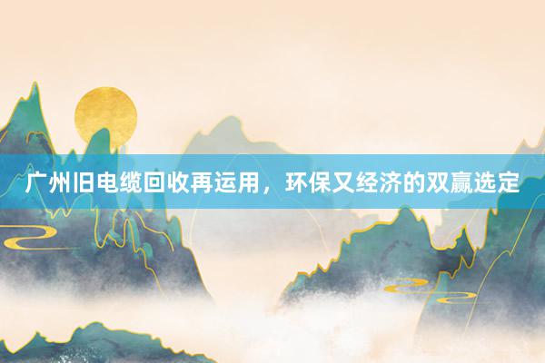 广州旧电缆回收再运用，环保又经济的双赢选定